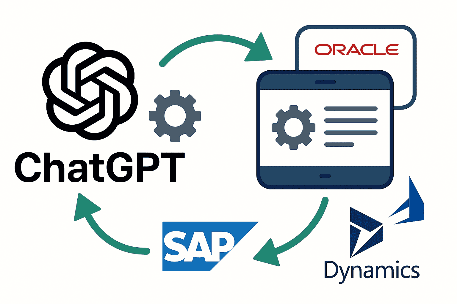 Integración de ChatGPT con sistemas ERP (SAP, Oracle, Dynamics)